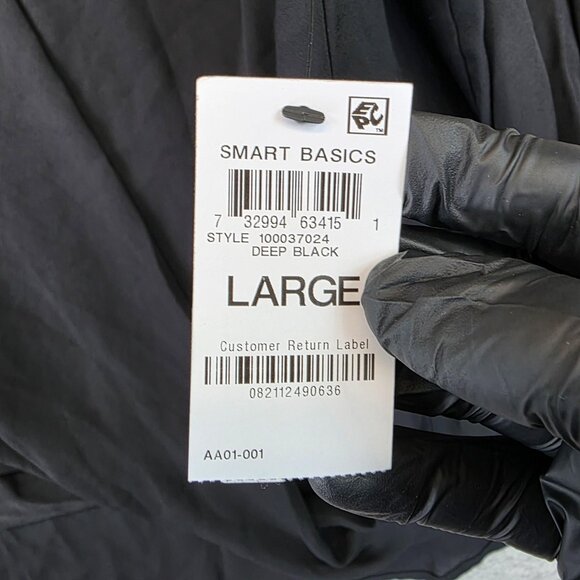 INC International Concepts Blouse Womens Large Black Surplice Wrap Long Sleeve - Picture 7 of 11